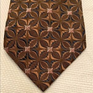 Canali Brown/Navy/Pink Patterned Tie